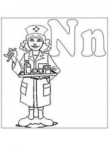 Nurse coloring page 21 - Free printable