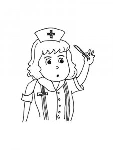 Nurse coloring page 22 - Free printable
