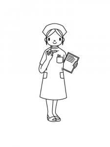 Nurse coloring page 23 - Free printable