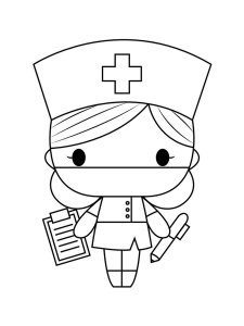 Nurse coloring page 27 - Free printable