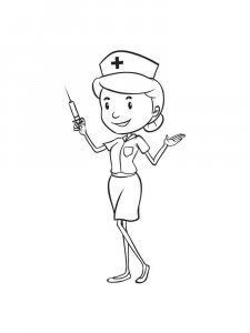 Nurse coloring page 5 - Free printable