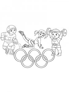 Olympic rings coloring page 1 - Free printable