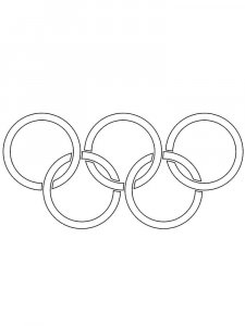 Olympic rings coloring page 3 - Free printable