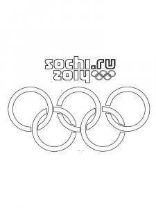Olympic rings coloring page 4 - Free printable