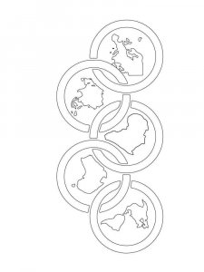 Olympic rings coloring page 8 - Free printable