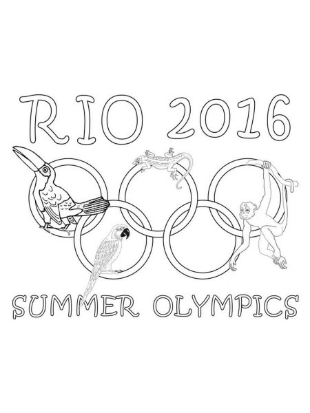 Olympic rings coloring pages