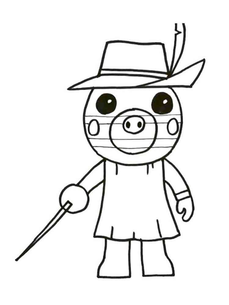 Piggy Roblox coloring pages. Download and print Piggy Roblox coloring