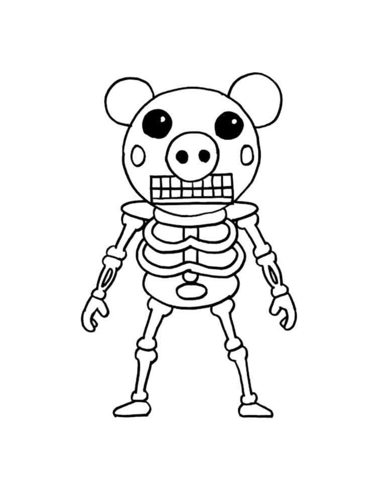 roblox colouring pages piggy