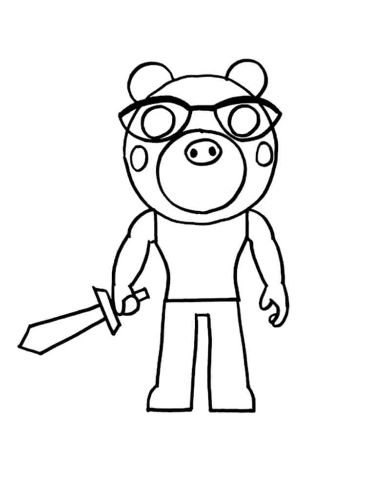 Piggy Roblox Coloring Pages Download And Print Piggy Roblox Coloring Pages - king crane roblox piggy