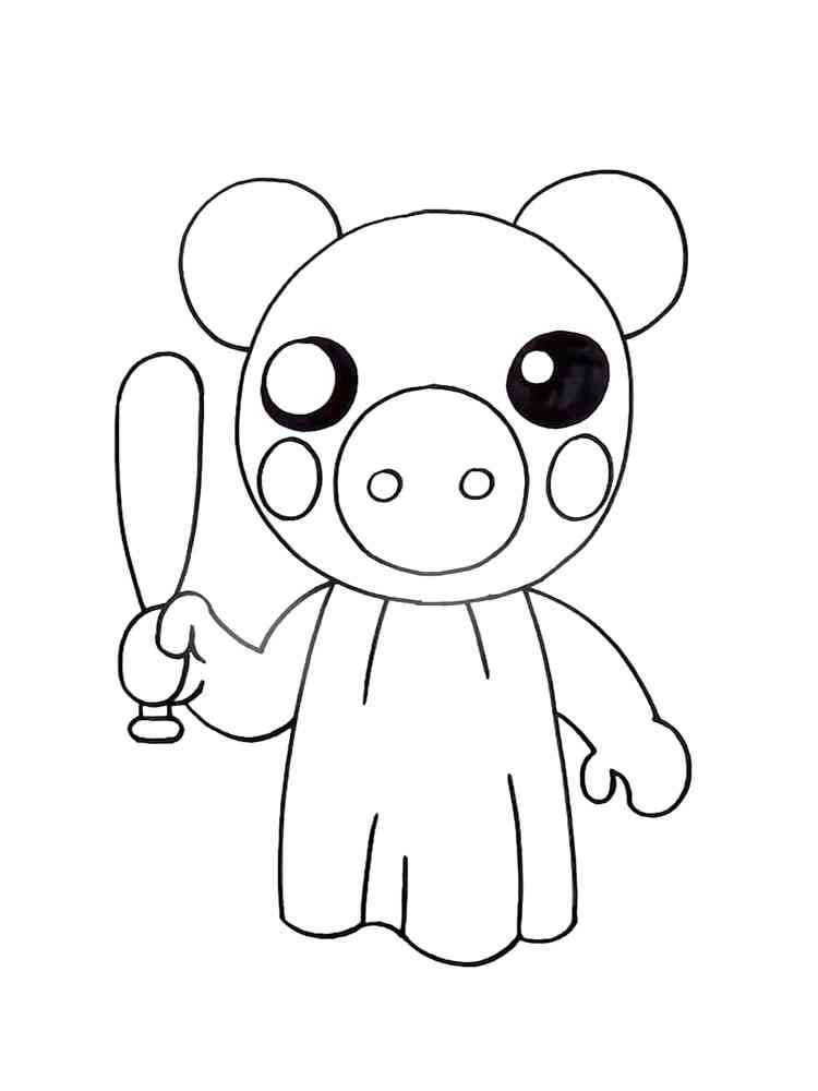 Piggy Roblox coloring pages. Download and print Piggy Roblox coloring ...