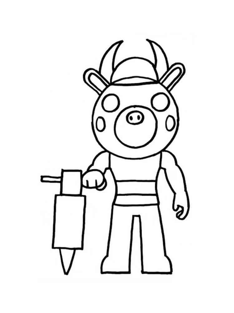 roblox piggy coloring pages foxy