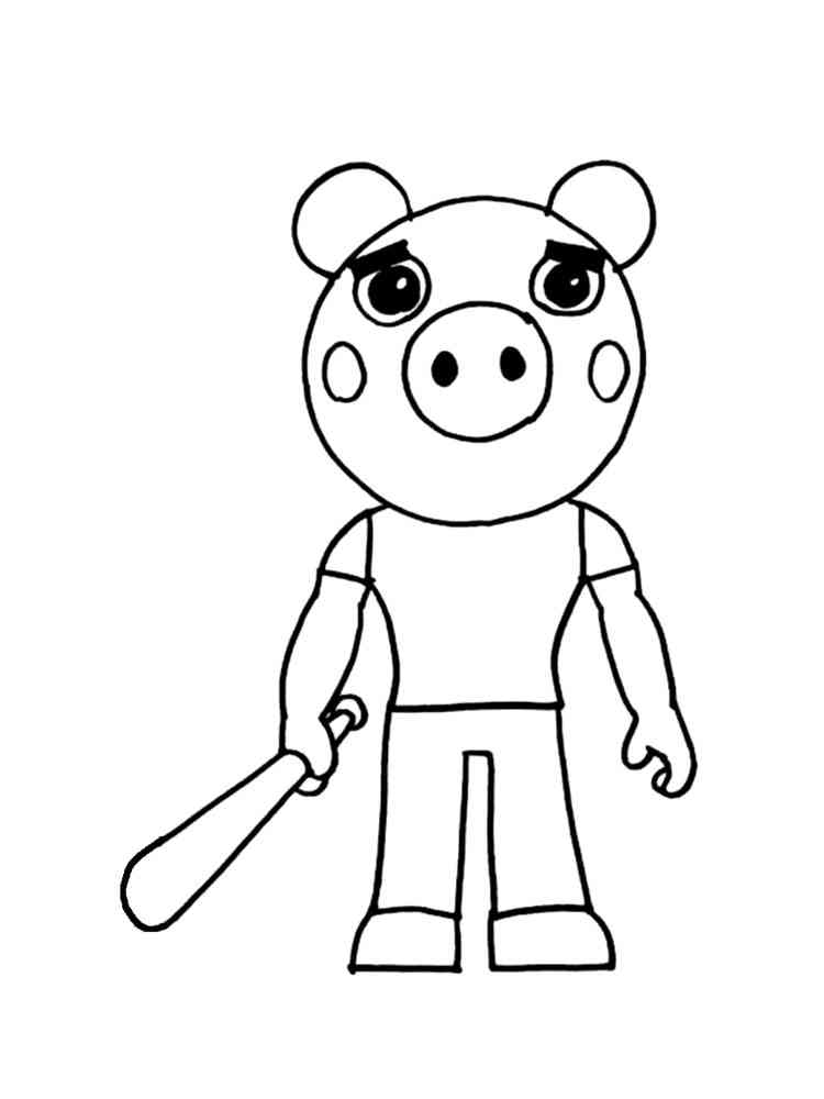 Piggy Roblox Coloring Pages Download And Print Piggy Roblox Coloring Pages - roblox piggy bunny coloring pages