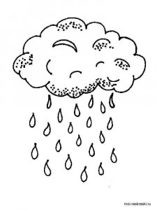 Rainy day coloring page 1 - Free printable