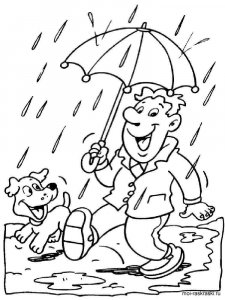 Rainy day coloring page 14 - Free printable