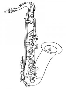 Saxophone coloring page 10 - Free printable