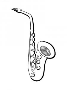 Saxophone coloring page 13 - Free printable