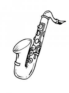 Saxophone coloring page 6 - Free printable