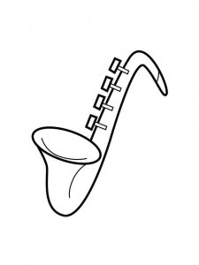Saxophone coloring page 7 - Free printable