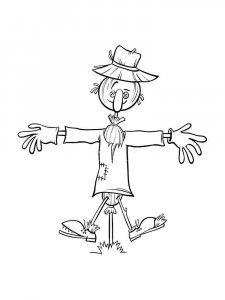 Scarecrow coloring page 10 - Free printable