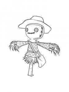 Scarecrow coloring page 11 - Free printable