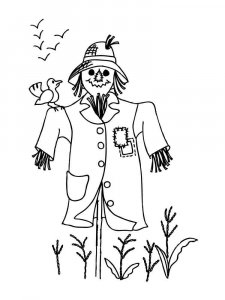 Scarecrow coloring page 12 - Free printable