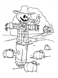 Scarecrow coloring page 13 - Free printable