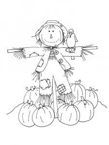 Scarecrow coloring page 14 - Free printable