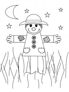 Scarecrow coloring page 15 - Free printable