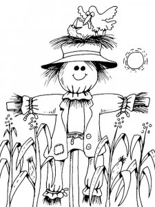 Scarecrow coloring page 21 - Free printable