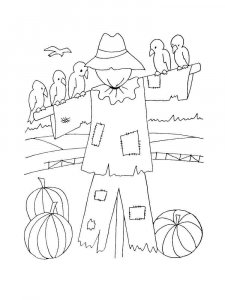Scarecrow coloring page 22 - Free printable
