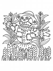 Scarecrow coloring page 28 - Free printable