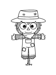 Scarecrow coloring page 30 - Free printable