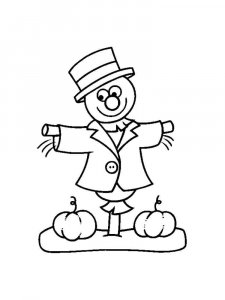 Scarecrow coloring page 4 - Free printable