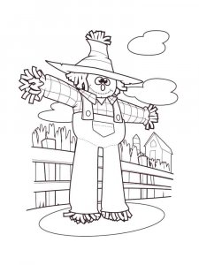 Scarecrow coloring page 5 - Free printable