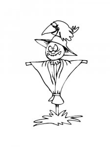 Scarecrow coloring page 7 - Free printable