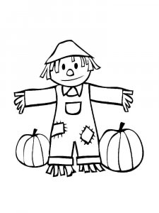 Scarecrow coloring page 8 - Free printable