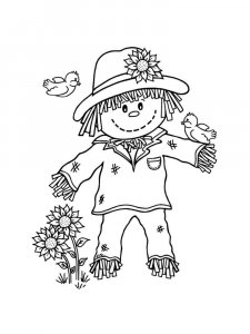 Scarecrow coloring page 9 - Free printable