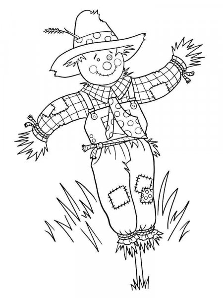 Scarecrow coloring pages