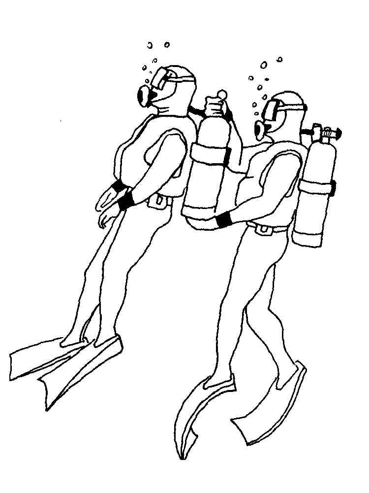 Scuba Pages Printable Coloring Pages