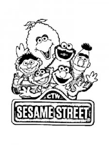 Sesame Street coloring page 3 - Free printable
