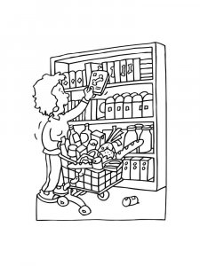 Shopping coloring page 15 - Free printable