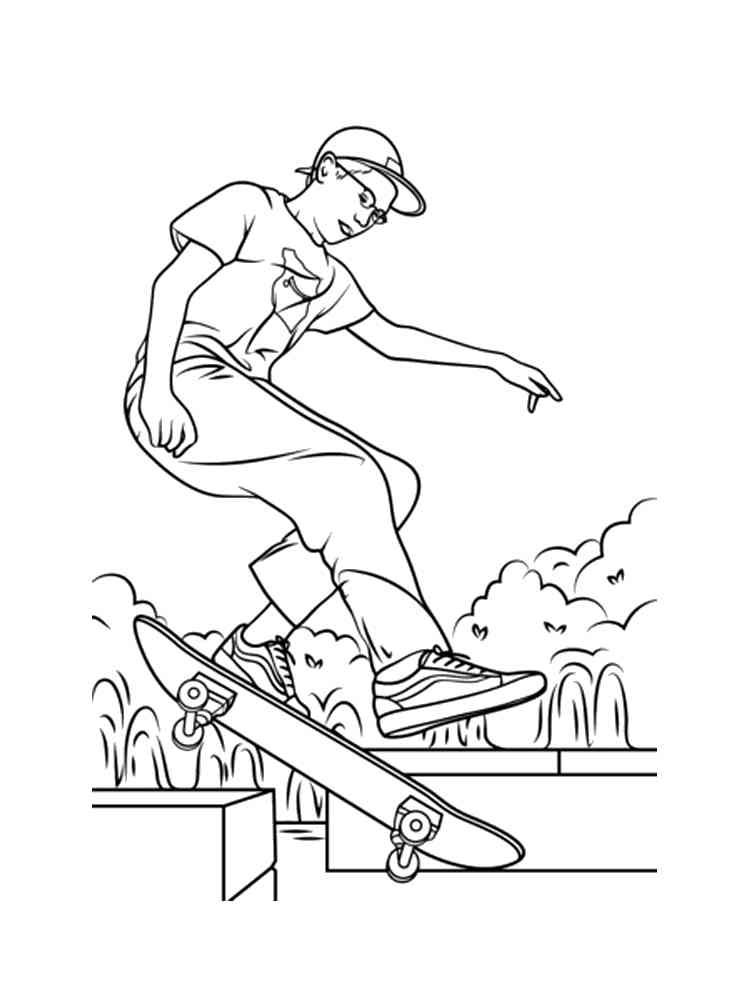 Download 99+ Skateboarding Coloring Pages PNG PDF File - Free Mockup