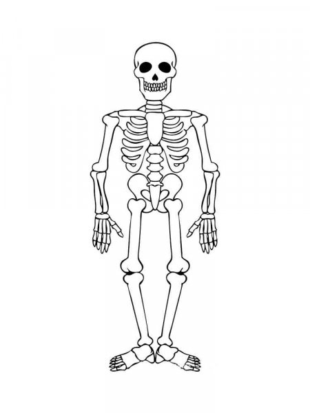 Skeleton coloring pages