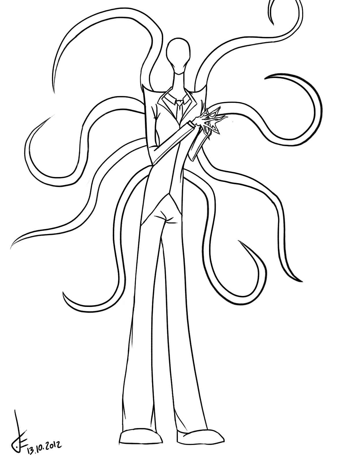 Slender Man coloring pages. Download and print Slender Man coloring pages.