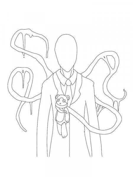 Slender Man coloring pages