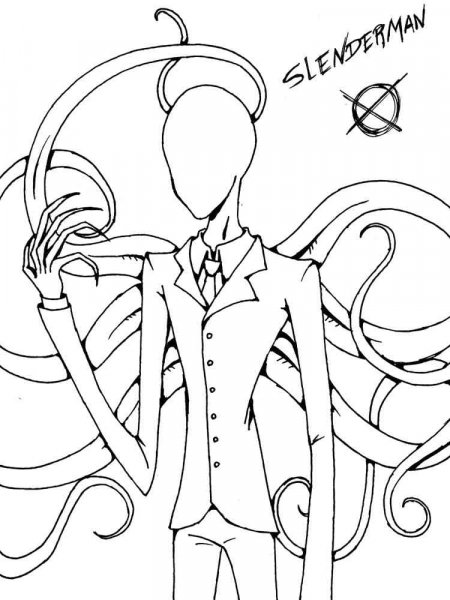 Slender Man coloring pages