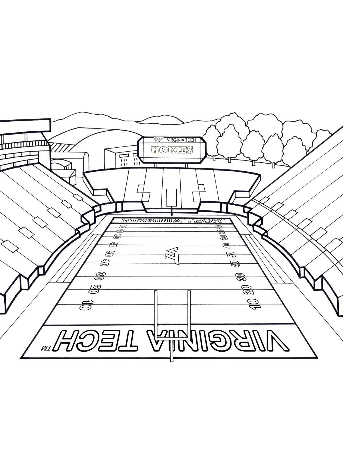 virginia tech coloring pages