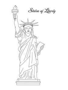 Statue of Liberty coloring page 1 - Free printable