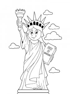 Statue of Liberty coloring page 10 - Free printable