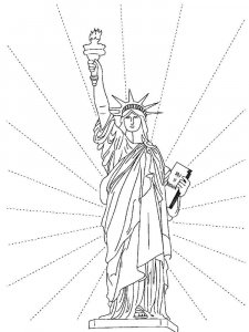 Statue of Liberty coloring page 11 - Free printable